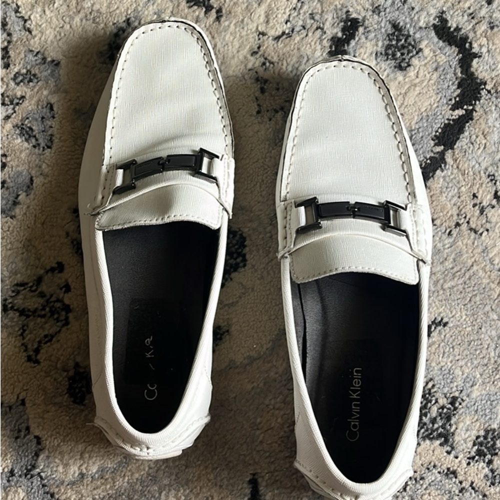 Calvin Klein Men's White Loafers